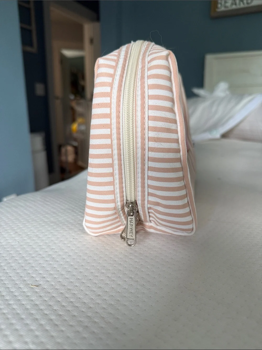 Personalized Striped Cosmetic Bags